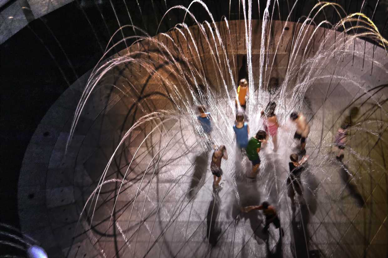 View photo details: Kids in Lagoon park fountain Kids in Lagoon park fountain